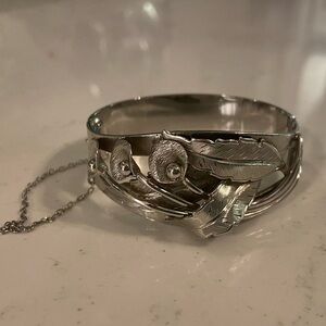 Vintage Whiting & Davis Silver Cuff Bracelet